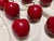 Paper Assorted Vintage Holiday Glossy Red Papier-Mâché Apple Holiday Ornaments For Sale - Image 7 of 9