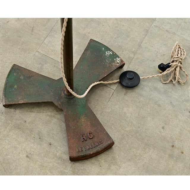 Mid 20th Century French Adjustable Industrial Floor Lamp by RG Levallois For Sale In Baton Rouge - Image 6 of 12