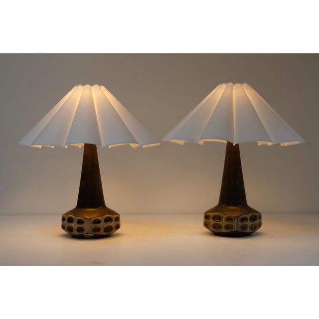 Danish Ceramic Table Lamps by Marianne Starck for Michael Andersen, 1960s., Set of 2 For Sale - Image 10 of 18