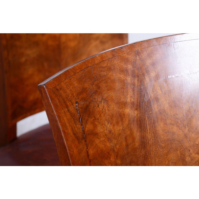French Art Deco Chairs in Walnut, 1920s, Set of 6 For Sale - Image 6 of 12