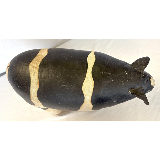 Textile Vintage Artisan Crafted Folk Art Canvas Stuffed and Painted Cow Soft Sculpture For Sale - Image 7 of 12