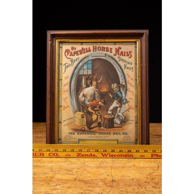 Late 19th Century Capewell Horse Nail Framed Advertising Print For Sale - Image 11 of 11