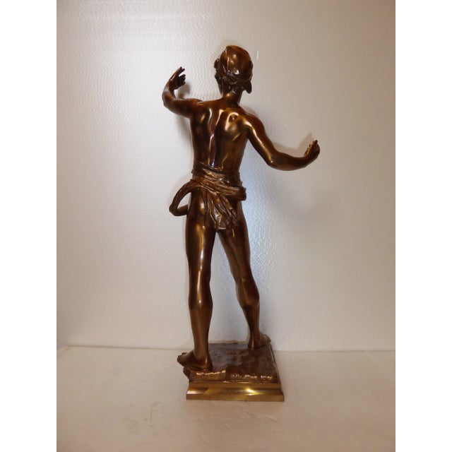 Metal Eugene Marioton, Singer Sculpture, Bronze For Sale - Image 7 of 10