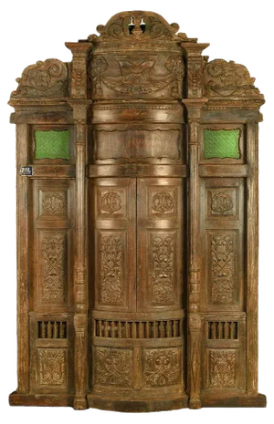 Carved Wooden Door, 1850s