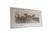 Antique 19th century black and white etching featuring a landscape with dirt road leading to a thatched cottage /...