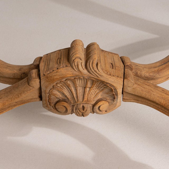 1880-1889 France Weathered Whitewash Carved Cerused Oak Console For Sale - Image 11 of 11