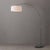 Mid-Century Modern 1960s Nova of California Mid Century Float Floor Lamp - Modern Arc Lamp, Black Nickel, White Linen Shade, Black Marble Base For Sale - Image 3 of 3