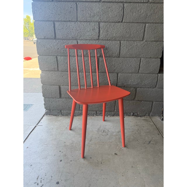 Paint Folke Pålsson for FDB Møbler J77 Chair Produced in 1969. Set of 4 Dining Chairs For Sale - Image 7 of 12