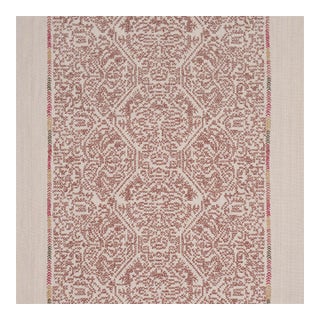 Schumacher Orion Embroidery Fabric in Clay For Sale