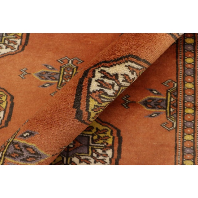 Textile Boho Chic Bokhara Rust/Beige Hand Knotted Wool Rug For Sale - Image 7 of 9