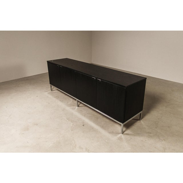 Sideboard in Black Oak and Chrome by Florence Knoll Bassett for Knoll International, 1960s For Sale - Image 6 of 18