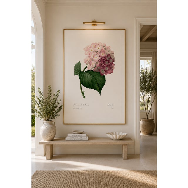 Hydrangea by Pierre-Joseph Redouté, Vintage Botanical Art Print, 40" X 60" For Sale In Buffalo - Image 6 of 10
