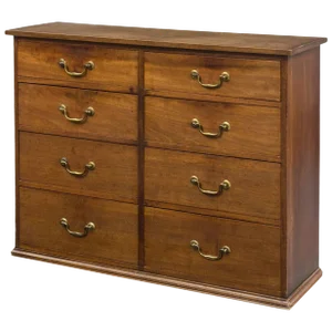 English Antique Georgian Mahogany Eight-Drawer Chest, circa 1780