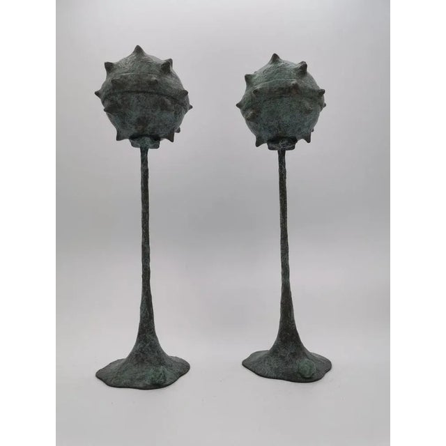 Set of 2 Primus small candlesticks by Emanuele Colombi Limited Edition: 1 out of 12 Dimensions: W 10 x D 10 x H 31.5 cm...