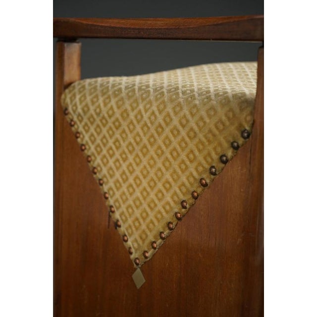 Textile Amsterdam School Stool, 1930s For Sale - Image 7 of 13