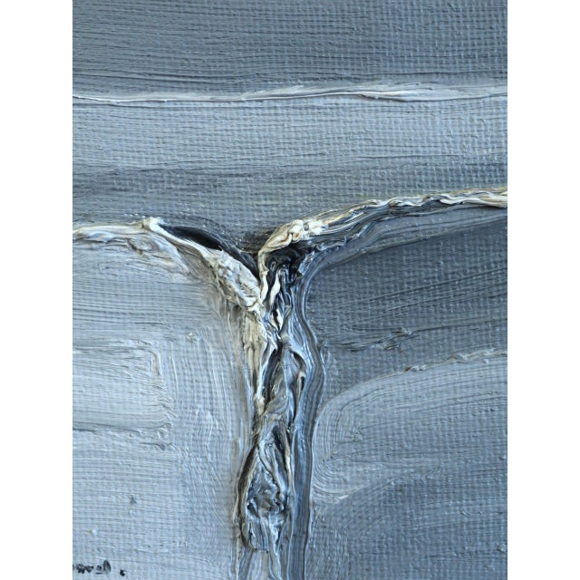 20th Century Modern 'Tidal Forms: A Study in Motion' Set of 3 Mini Abstract Oil Paintings, Framed For Sale - Image 10 of 12