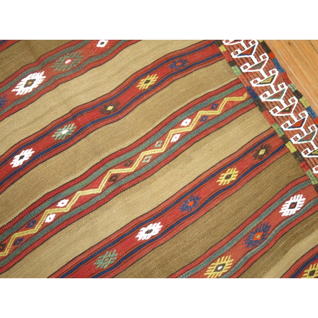 Vintage Turkish Tribal Kilim with Camel Field - 3'6" x 4'10" For Sale In New York - Image 6 of 6