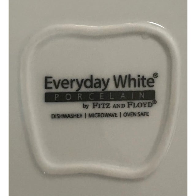 Ceramic Fitz and Floyd White Porcelain Apple Dish For Sale - Image 7 of 10