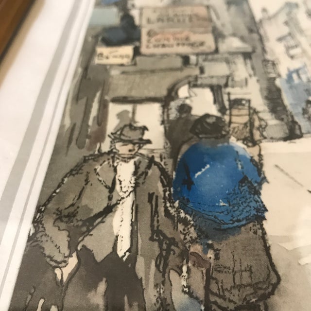 Jan Korthals Hand Colored Framed Print of “Rue St. Denis” Paris Chairish
