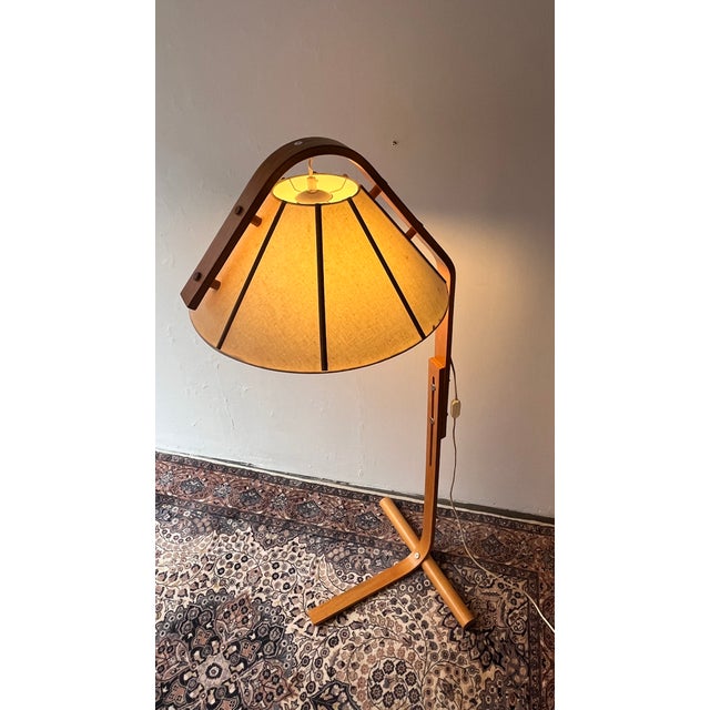 Swedish Floor Lamp by Jan Wickelgren for Aneta, 1970s, in Very Good conditions. Designed 1970 to 1979 This piece has an...