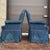 Vintage Baker Furniture William and Mary Walnut, Blue Damask Custom Built High Seat Throne Lounge Chairs - A Pair For Sale - Image 10 of 18
