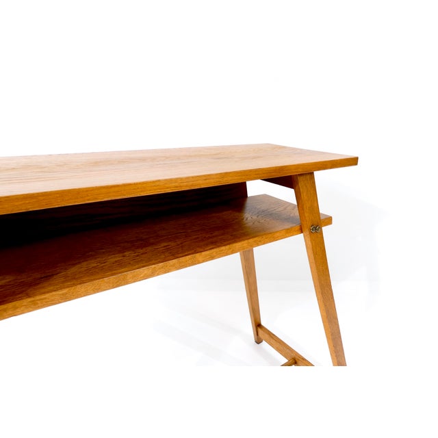 Vintage French Console Table in Oak, 1950s For Sale - Image 18 of 18