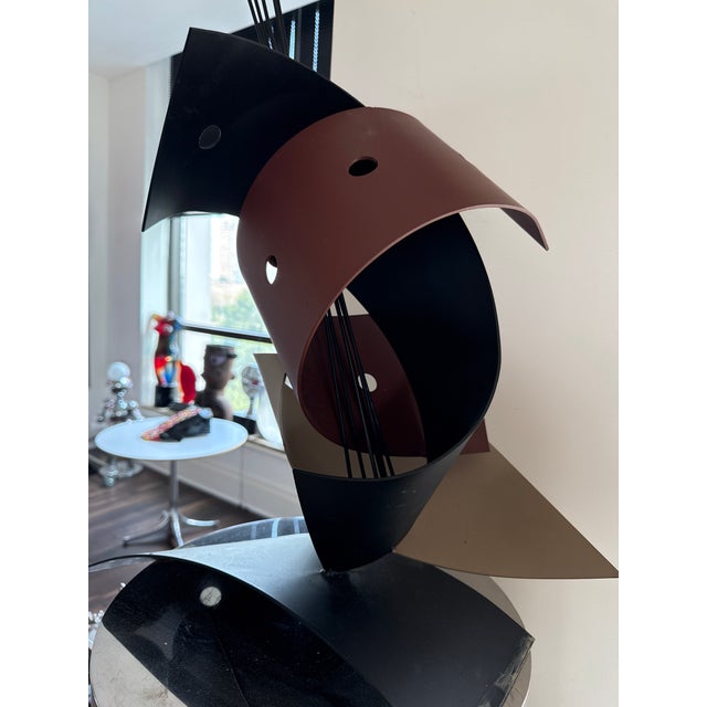 Abstract 1970s Abstract Welded Metal Table Sculpture by C Jere For Sale - Image 3 of 5