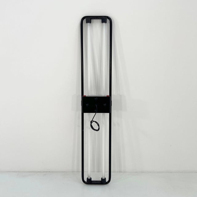 1980s Large Black Neon Wall Lamp by Gian N. Gigante for Zerbetto, 1980s For Sale - Image 5 of 9