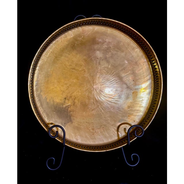 Vintage Brass Gallery Tray For Sale - Image 11 of 12