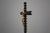 Wood Antique French Wood and Brass Crucifix, 1800s For Sale - Image 7 of 14
