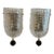 Pair of Murano Glass Black Ball Wall Sconces For Sale
