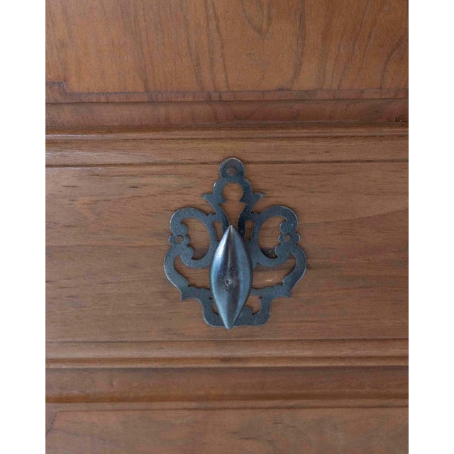 19th Century French 19th Century Double-leaf Double-sided Walnut Communication Door For Sale - Image 5 of 18