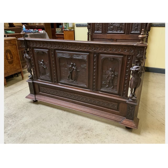 Antique Bed, Brittany, France, 1880 For Sale - Image 9 of 12