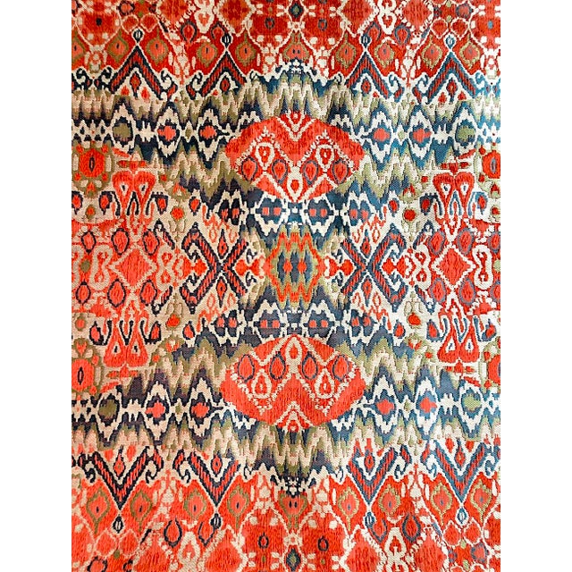 Jim Thompson Songket Fabric in Persian Red, 28" For Sale - Image 9 of 11