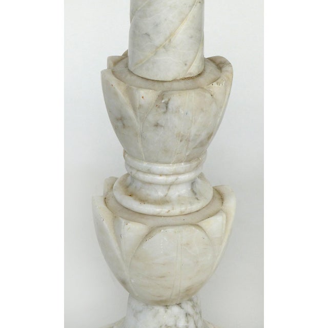 Antique Alabaster Pedestal Candle Holder Chairish