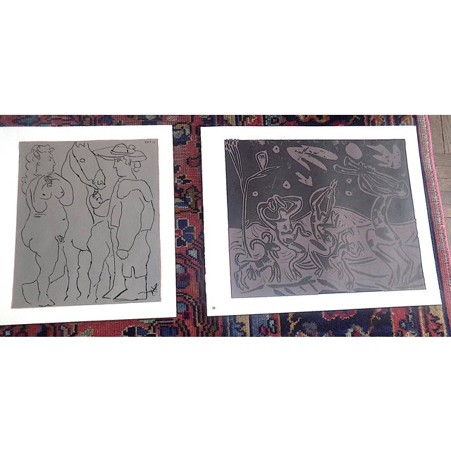 Printmaking Materials Vintage LTD Ed. Mid 20th Century "Pablo. Picasso Linogravures" - Set of 10 Linogravures For Sale - Image 7 of 12