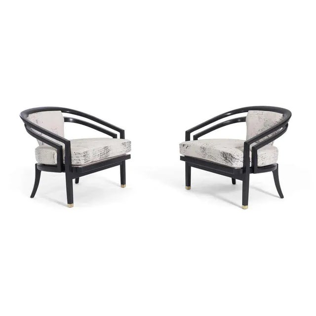 Mid-Century Modern 1950s Open Frame Lounge Chairs- A Pair For Sale - Image 3 of 7