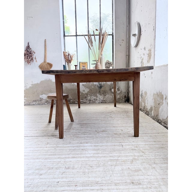 Pitch Pine Farmhouse Table, 1950s For Sale - Image 9 of 18