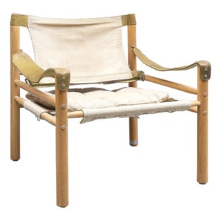 1960s Scirocco Safari Chair by Arne Norell in Beige Canvas For Sale