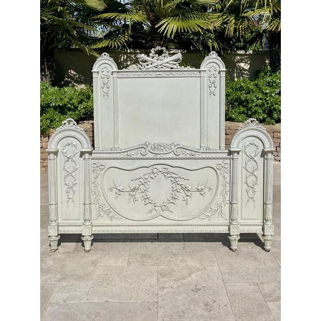 Louis XVI Style Lacquered Bed For Sale - Image 12 of 13