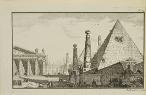 Jean François Poletnich, Pyramid, Etching, 18th Century