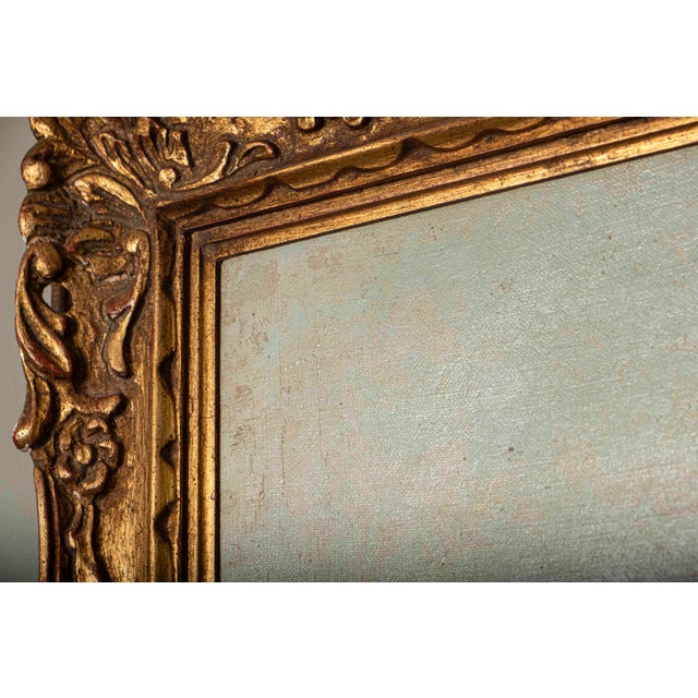 Early 20th Century Large European Flower Market Oil Painting, Signed H. Johannsen, Ornate Gilt Frame For Sale - Image 13 of 17