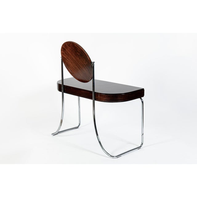 Mid-Century Modern Rare Fritz Hansen Model S214 Tubular Steel Dressing Table Attributed to Mart Stam Denmark 1930s For Sale - Image 3 of 18