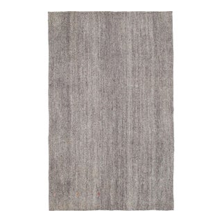 Gray Vintage Turkish Kilim Rug - 5`11" X 9`4" For Sale