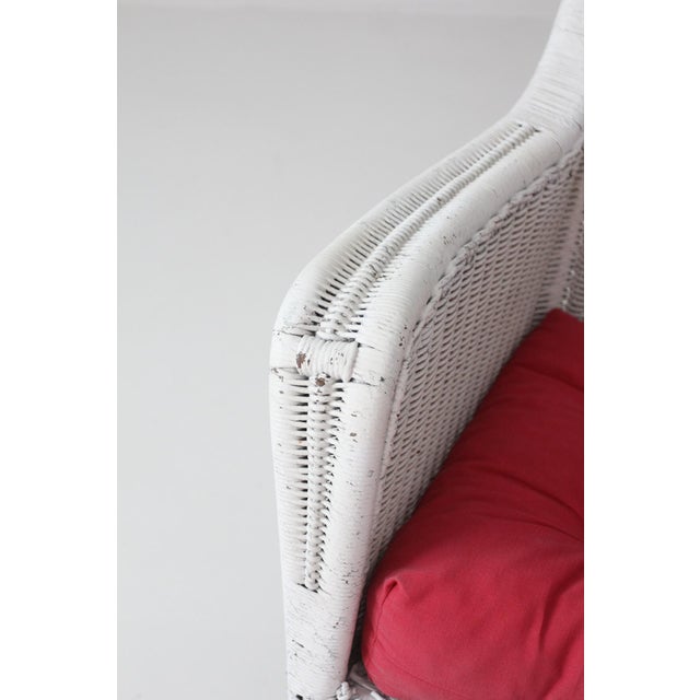 Antique White Wicker Porch Chair For Sale - Image 11 of 18