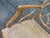 Brown Vintage McGuire Style Faux Bamboo Rattan Spider Web Design Cracked Ice Caned Seat Armchair For Sale - Image 8 of 17