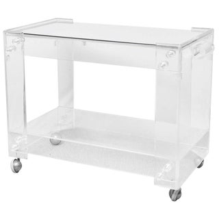 Vintage Lucite Bar Cart For Sale
