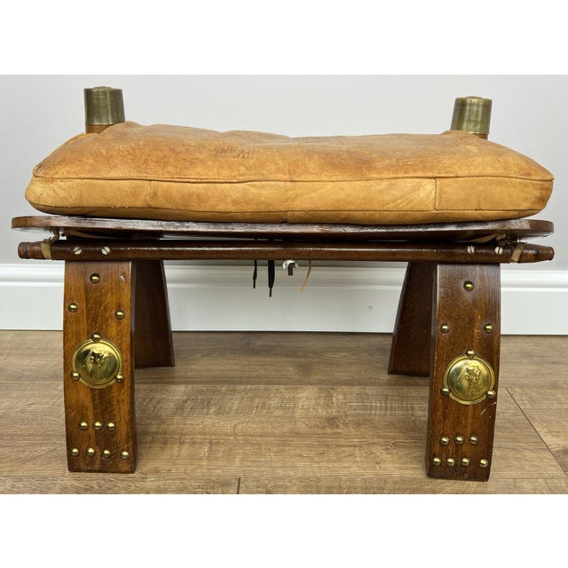 Rustic Vintage Ottoman in Oak For Sale - Image 3 of 17