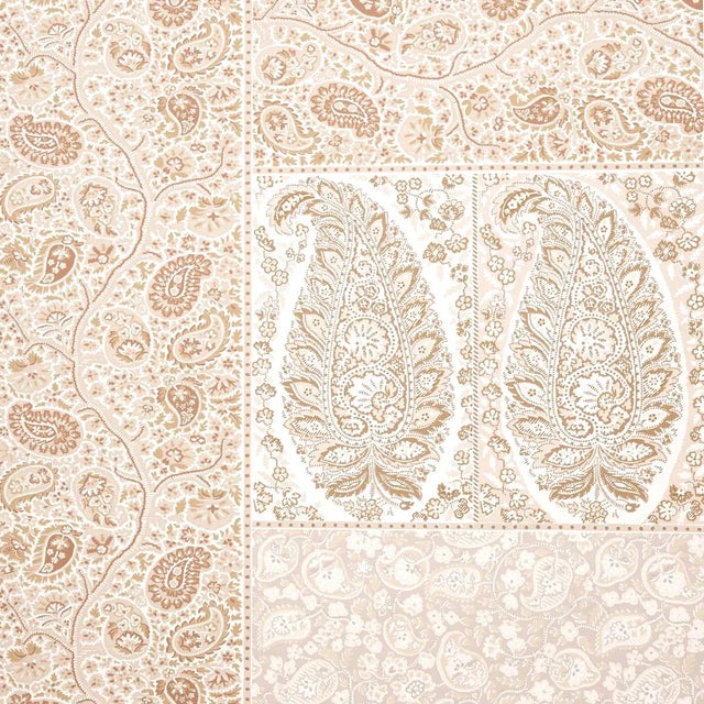 Not Yet Made - Made To Order SAMPLE - Schumacher Colmery Paisley Panel Set In Parchment For Sale - Image 5 of 5
