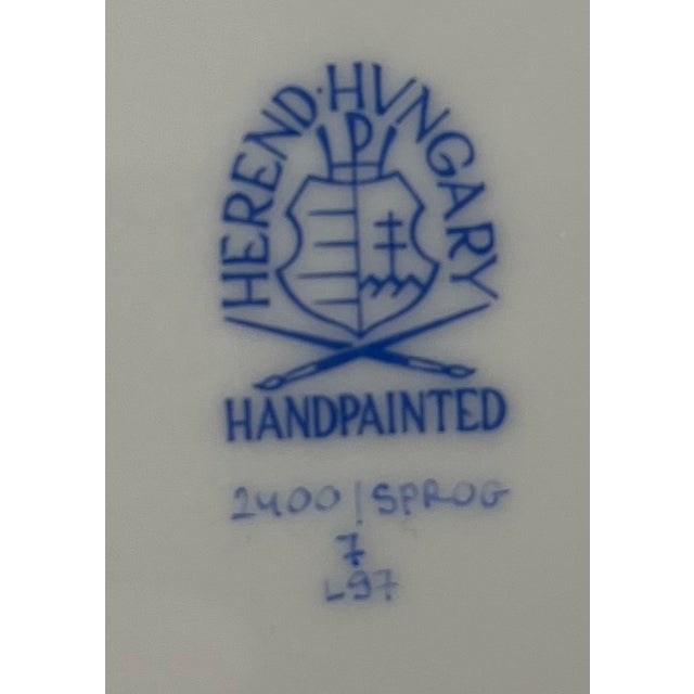 Mid-Century Modern Herend Ribbon Sevres Roses Sprog For Sale - Image 3 of 3